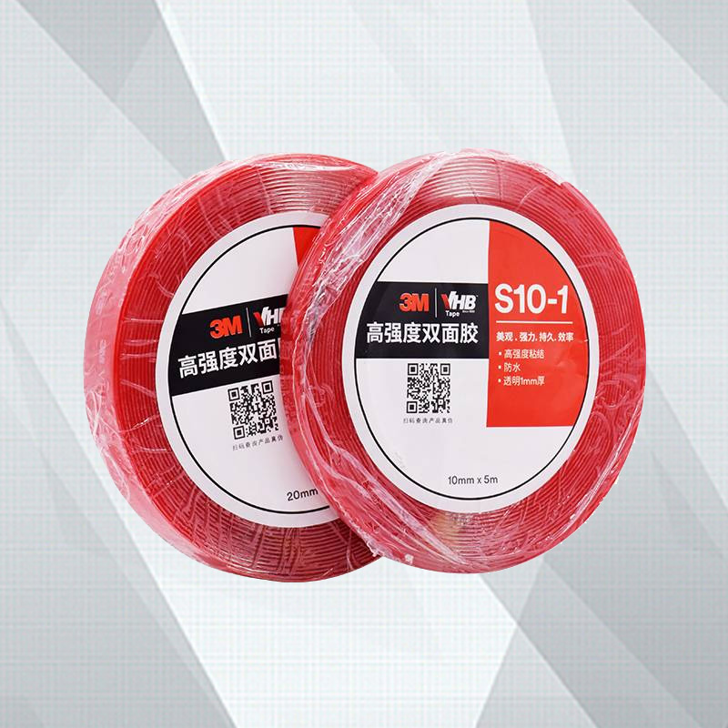 3M雙面膠VHB S10系列高強度防水耐熱雙面膠帶粘結玻璃金屬透明無痕